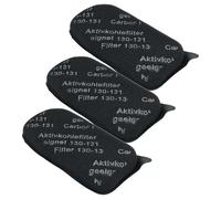 vhbw 3x filtro ai carboni attivi compatibile con Vorwerk folletto 131sc, 130, 131 aspirapolvere - Set di filtri, nero