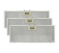 vhbw 3x filtro anti-grasso compatibile con Bauknecht DLHI 5360 857453401050, 5360 857453401051 cappa da cucina - 45,9 x 17,7 x 0,85 cm, metallo