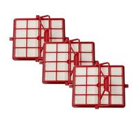 vhbw 3x filtro compatibile con Lux Intelligence S115 aspirapolvere - filtro HEPA/ai carboni attivi rosso/nero/bianco