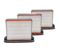 vhbw 3x filtro compatibile con Starmix ISC M-1625 SAFE, ISP ARD-1435 aspirapolvere - filtro HEPA/a pieghe/a umido nero/bianco/grigio