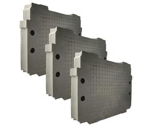 vhbw 3x inserto compatibile con Makita MAKPAC cassette degli attrezzi - gommapiuma/schiuma rigida, personalizzabile, grigio antracite