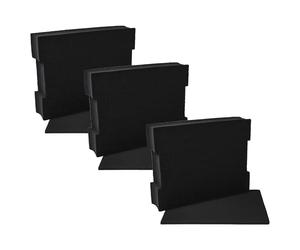 vhbw 3x inserto con base compatibile con Bosch L-Boxx 136 cassette degli attrezzi - gommapiuma, personalizzabile, nero
