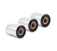 vhbw 3x nastro a trasferimento termico compatibile con Godex EZPI 1300, G500, G530 etichettatrice - Carta termica nera, indelebile, 90 mm x 300 m