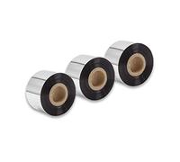 vhbw 3x nastro trasferimento termico compatibile con Zebra Z4M, ZM400, Z6M+, Z6M, Z4M+ etichettatrice, indelebile, 40mmx300m, cera di qualità plus