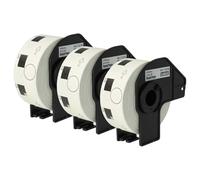 vhbw 3x rotolo etichette con supporto 24mm (1000 etichette) sostituisce Brother DK-11218 per etichettatrice - premium bianco