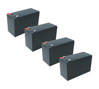 vhbw 4x Batteria di bordo compatibile con tagliaerba caravan, barca, roulotte, camper (6Ah, 12V, AGM), 15,2 x 10 x 6,6 cm