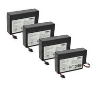 vhbw 4x Batteria sostituisce Vision CP1208 per (800mAh, 12V, AGM, connettore AMP)