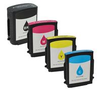 vhbw 4x cartucce compatibile con HP Business Inkjet 1000, 1100, 1200, 2000C, 2000CN - ciano, magenta, giallo, nero (compatibile)