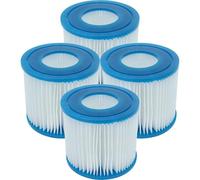 vhbw 4X Cartuccia filtrante di Tipo VII Compatibile con Bestway Lay-Z-Spa Hawaii, Monaco, Miami Piscina - Filtro di Ricambio Blu/Bianco