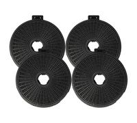 vhbw 4x Filtro a carboni attivi compatibile con Küppersbusch KD 7380.1, KD 9210.1, KD 7610.0, KD9380.0GE, KD90.0E-91 cappe aspiranti - 20 cm