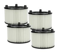 vhbw 4x filtro a pieghe piatte compatibile con Bosch AdvancedVac 20, UniversalVac 15 aspirapolvere - bianco