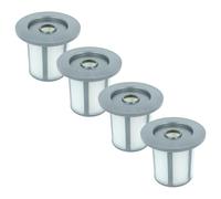 vhbw 4x filtro a pieghe piatte compatibile con Bosch BCS611P4A02, BCS611P4A, BCS611P4A01, BCS611P4A03, BCS611P4A04 aspiratore - bianco/grigio