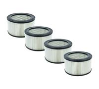 vhbw 4x filtro a pieghe piatte compatibile con Cecotec Conga PowerAsh 1200 aspiracenere - nero/bianco, lavabile
