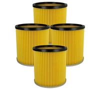 vhbw 4x filtro a pieghe piatte compatibile con Dewalt DW 790 Typ 1, DW 560 aspirapolvere - giallo, lavabile