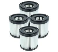 vhbw 4x filtro a pieghe piatte compatibile con Hart HPWD01B aspirapolvere - nero/bianco