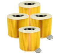 vhbw 4x filtro a pieghe piatte compatibile con Kärcher NT 27/1 ME Professional, NT 48/1 TE Professional aspirapolvere - giallo/marrone