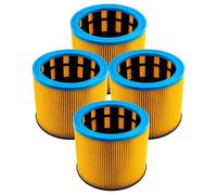 vhbw 4x filtro a pieghe piatte compatibile con Starmix GS, AS, NSG, HS aspiratore - blu/giallo 7200 cm²