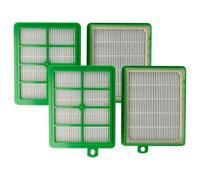 vhbw 4x filtro compatibile con Philips FC9050/01, FC9060/01, FC8769/91, FC8768/01, FC8769/01, FC8767/02 aspirapolvere - filtro HEPA verde/bianco