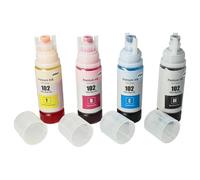vhbw 4x inchiostro compatibile con Epson ET-3700, ET-3750 stampante - ciano dye-based, magenta dye-based, nero dye, giallo dye-based 280ml
