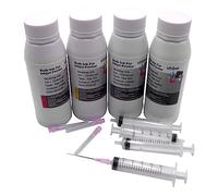 vhbw 4x inchiostro di ricarica compatibile con Canon Pixma G2501 stampante - ciano dye-based, magenta dye-based, nero dye, giallo dye-based 250ml