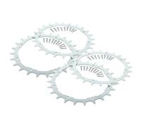 vhbw 4x Ramponi in acciaio compatibile con Flymo 1200 tosaerba - acciaio inox, 24 denti, incl. viti