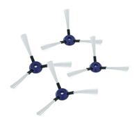 vhbw 4X Spazzola Laterale Compatibile con Rowenta Smart Force Extreme, Essential Robot aspirapolvere - Set spazzole, Nero/Bianco/Blu