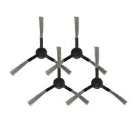 vhbw 4X Spazzola Laterale Compatibile con Xiaomi Mijia STYJ02YM Robot aspirapolvere - Set spazzole, DX/SX, Nero