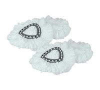 vhbw 4X Testina pulente Compatibile con Vileda Easy Wring & Clean, Turbo Easy Wring mocio, lavapavimenti - Microfibra, Nero/Bianco