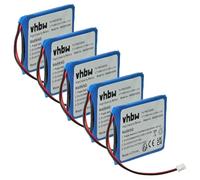vhbw 5x batteria compatibile con Ascom 9D41, D41, D43, R1D telefono fisso cordless (650mAh, 3,7V, Li-Ion)