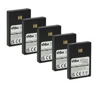 vhbw 5x batteria compatibile con Ascom i62 Protector, i62 Talker telefono fisso cordless (950mAh, 3,7V, Li-Ion) nero