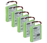 vhbw 5x batteria compatibile con AVM/Fritzphone MT-D telefono fisso cordless (600mAh, 2,4V, NiMH)