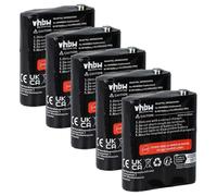 vhbw 5x batteria compatibile con Motorola Talkabout T9500, T9550, T92 H2O, T8550RCAMO, T8500R, T8500 radio (1500mAh, 3,6V, NiMH)
