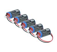 vhbw 5x batteria compatibile con Omron CJ2G, CJ2M, CJ1G, CP1H, CJ1M, CP1E, CP1L controlli industriali (850mAh, 3V, Li-MnO2)