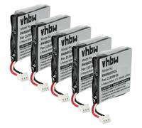 vhbw 5x batteria compatibile con Plantronics Savi W8220, 8220 auricolari cuffie wireless (650mAh, 3,7V, Li-Poly)
