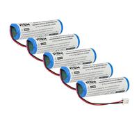 vhbw 5x batteria compatibile con Zafferano Pina, LD1650BFA, Push-Up, LD1050N3 lampada da tavolo, da comodino (2600mAh, 3,7V, Li-Ion)