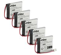 vhbw 5x batteria compatibile con Zafferano POLDINA MICRO, LD0490F3 lampada da tavolo, da comodino (1900mAh, 3,7V, Li-Poly)