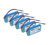 vhbw 5x batteria compatibile con Zafferano Poldina, Olivia Pro, Olivia, Olivia Mini lampada da tavolo, da comodino (5200mAh, 3,7V, Li-Ion)
