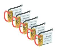 vhbw 5x batteria con Walkera a 2 pin per modellismo per es. macchine da corsa, elicotteri, aerei (150mAh, 3,7V, Li-Poly, 25 x 17,5 x 7,6 mm)