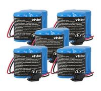 vhbw 5x batteria sostituisce A06B-6114-K504, A98L-0031-0025, BR-2/3AGCT4A, CL 25A per Programmable Logic Controller (4000mAh, 6V, Li-MnO2)