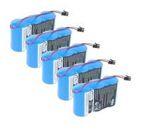 vhbw 5x batteria sostituisce ABB 4X102X63, HAC 5393 2, 41AO3OBJOOO1, TEC 113LITH per robot industriale (17000mAh, 10,8V, Li-SOCl2)