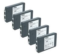 vhbw 5x batteria sostituisce Autec R0BATT00E11A0, R0BATT00E10A0 per Radiocomando Industriale, Telecomando (2000mAh, 3,7V, Li-Poly) - Nero