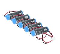 vhbw 5x batteria sostituisce Mitsubishi F2-40BL, PM-20BL, LS14500-MF, FX2N-48M per Programmable Logic Controller (1800mAh, 3,6V, Li-SOCl2)