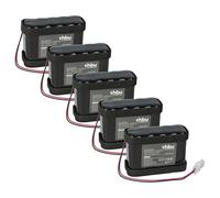 vhbw 5x batteria sostituisce Moltech 1000234 per cancelli, porte automatiche (1500mAh, 12V, NiMH)