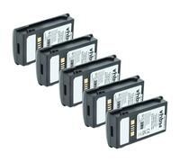 vhbw 5x batteria sostituisce Motorola BTRY-MC32-52MA-10, BTRY-MC32-52MA-01 | per lettore di codici a barre, POS (4800mAh, 3,7V, Li-Ion)