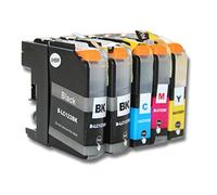 vhbw 5x cartucce di inchiostro con chip compatibile con Brother MFC-J475DW, MFC-J650DW, MFC-J6520DW - set 1x ciano, 1x magenta, 2x nero, 1x giallo