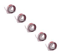 vhbw 5x Cassetta nastro per goffratura 3D compatibile con Dymo 1855, Jet, Junior, 1755, 1765, 1805 etichettatrice 3m x 9 mm bianco su rosso