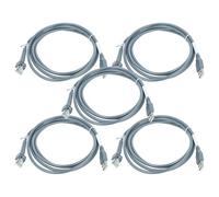 vhbw 5x cavo dati da spina USB 2.0 a spina RJ45 compatibile con Datalogic Gryphon GD4130, GD4100, GBT4100 lettore codici a barre - Cavo, 2 m grigio