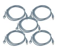 vhbw 5x cavo dati da spina USB 2.0 a spina RJ45 compatibile con Datalogic Gryphon GD4400 2D, GM4100 lettore codici a barre - Cavo, 2 m grigio