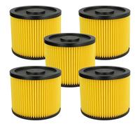 vhbw 5x filtro a pieghe piatte compatibile con Einhell BT-VC 1250/1, AS 1100, AS 1100 Inox, BT-VC 1250 S, BT-VC 1500 SA, BT-VC 1250 SA aspirapolvere