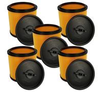 vhbw 5x filtro a pieghe piatte compatibile con Parkside PNTS 35/5, 30/4, 30/6, 30/9, 30/7, 91099009, 30/8, 91092030 aspiratore - nero/giallo